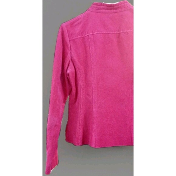 Y2K Barbiecore Pink Corduroy Zip Jacket S Bratz Style Doncaster Club EUC - Picture 6 of 10